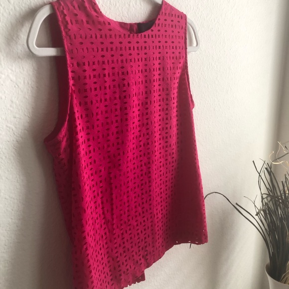 Pink eyelet cynthia rowley button back - Picture 2 of 7